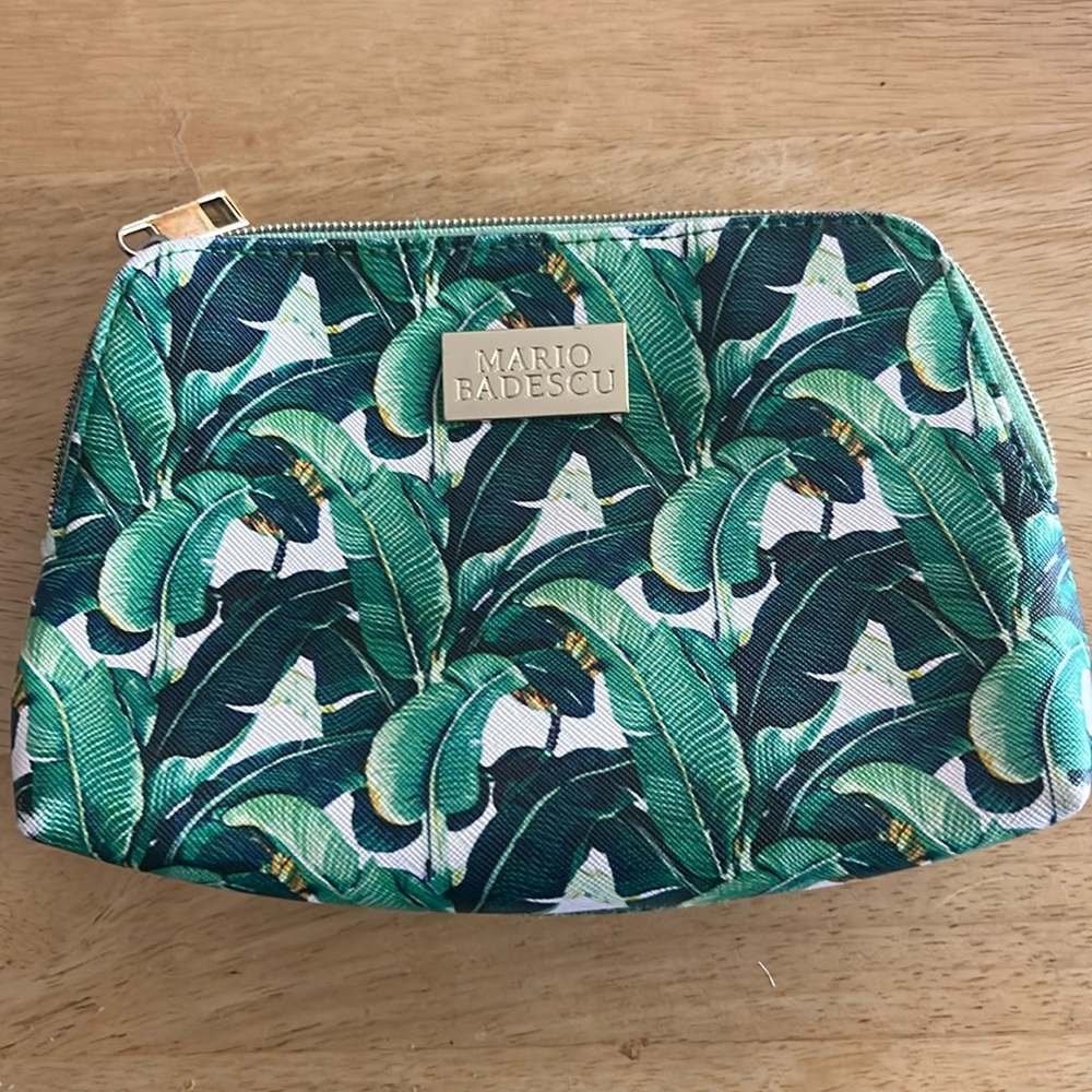 Mario Badescu Green Tropical Print Cosmetic Bag